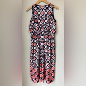 Vince Camuto Tile Patterned Crop Jumpsuit Women’s Size 4 Missing Belt